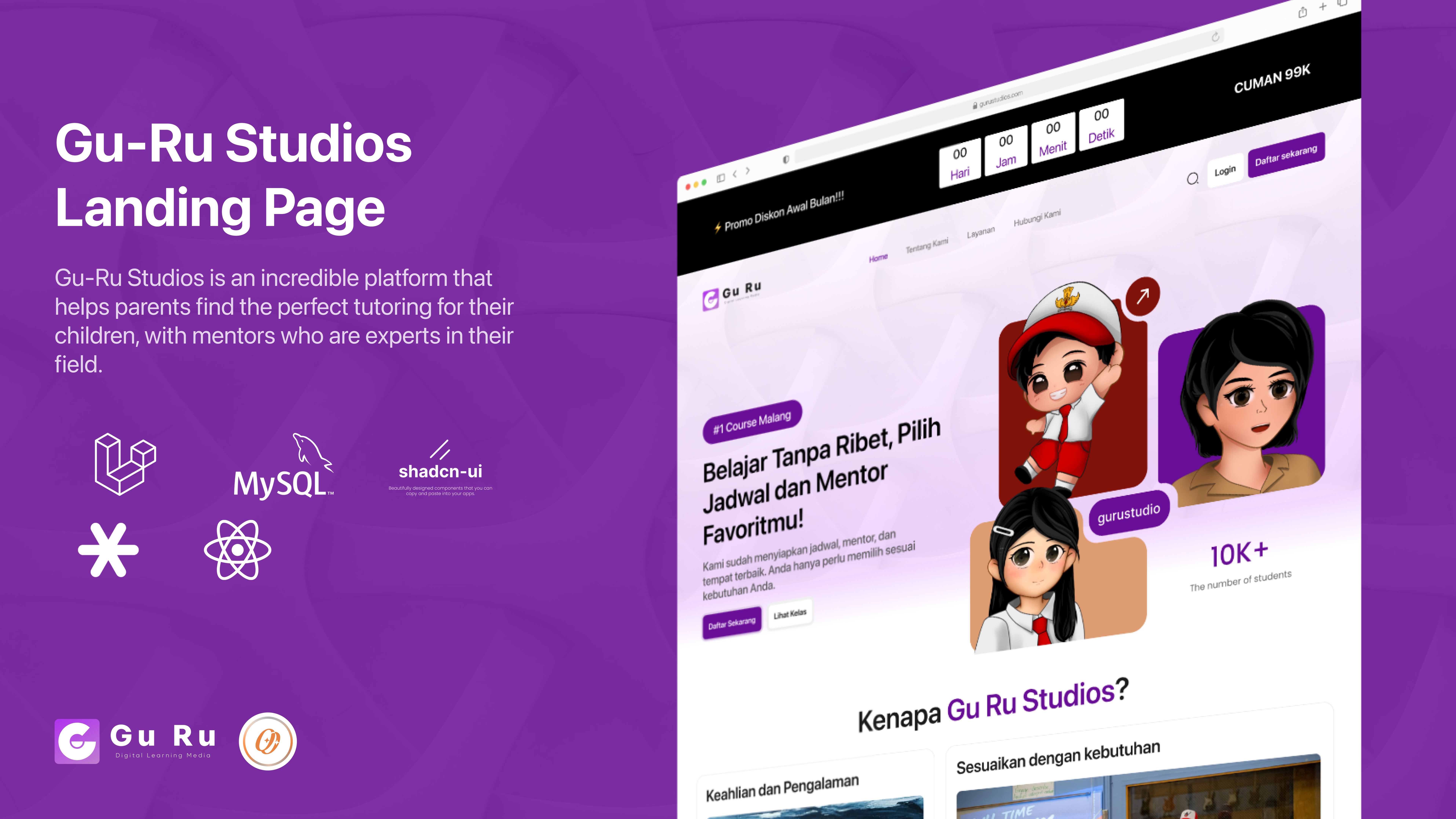 Gu-Ru Studios — Landing Page